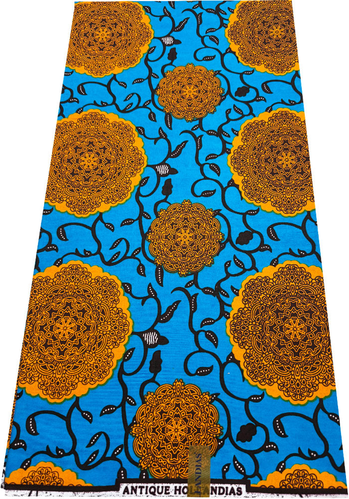 Ankara Fabric- Light-Blue,