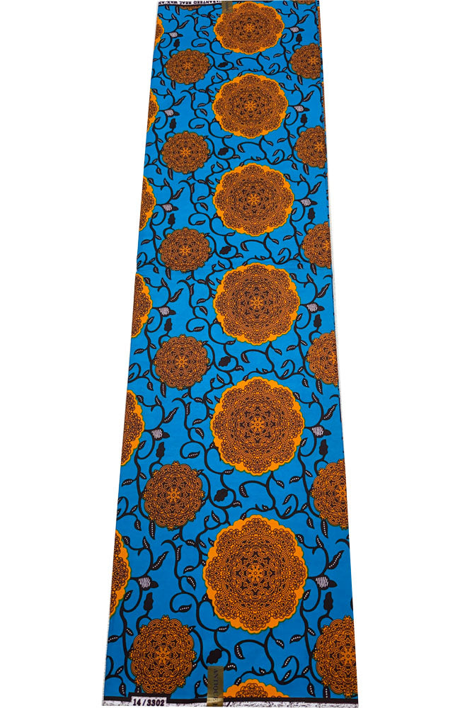 Ankara Fabric- Light-Blue,