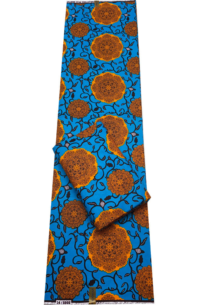 Ankara Fabric- Light-Blue,