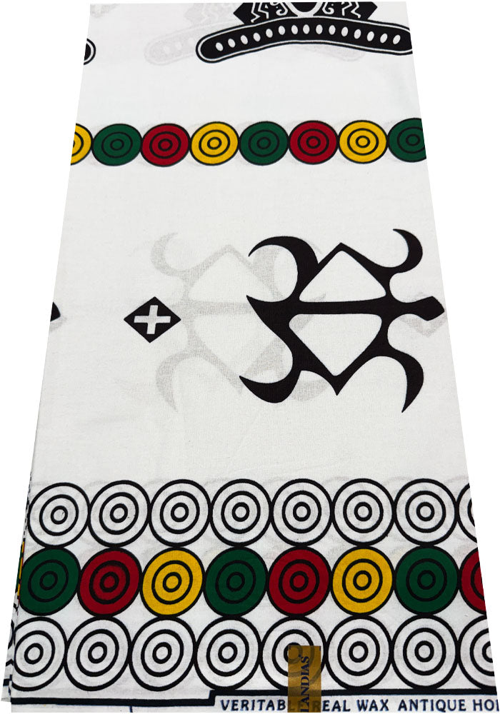 Ankara Fabric- Tribal Symbols-Multi-Color