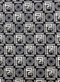 Ankara Wrapper Wax Print- Dark-blue White