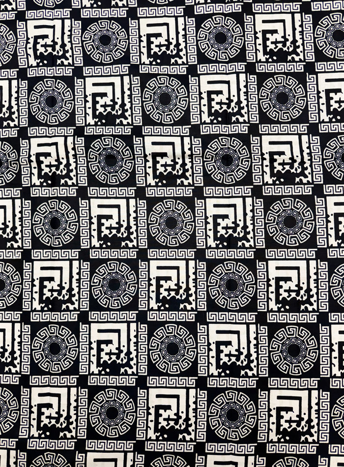 Ankara Wrapper Wax Print- Dark-blue White