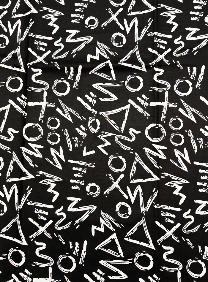 Ankara Wrapper Wax Print-Black and White