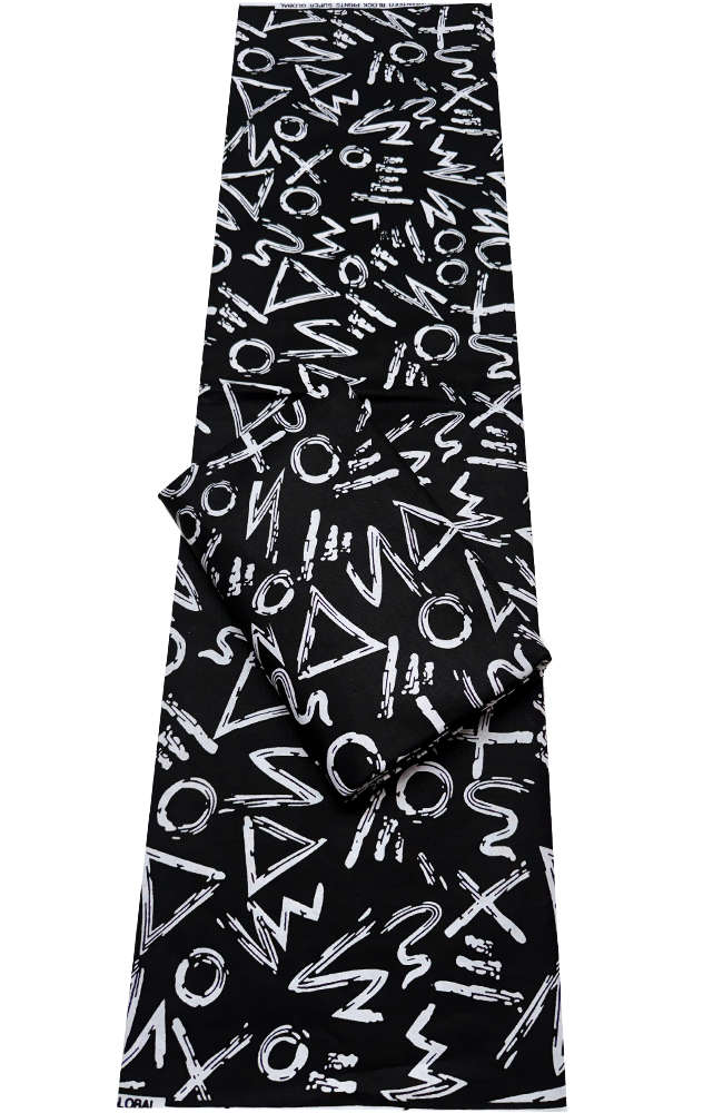 Ankara Wrapper Wax Print-Black and White