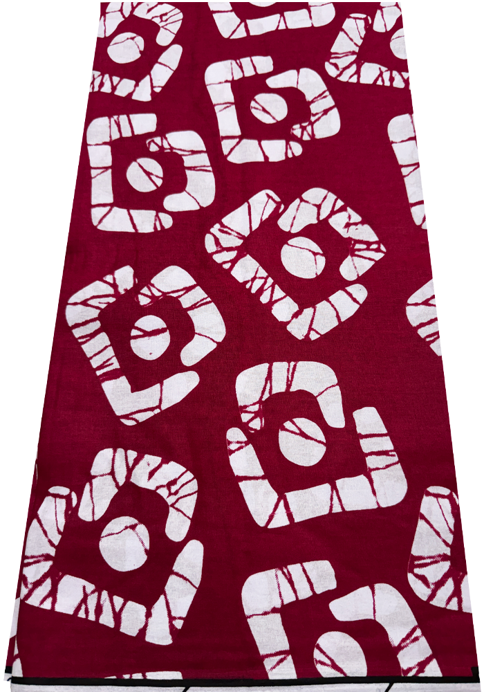 Ankara Wrapper Wax Print-Red and White