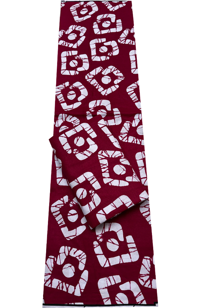 Ankara Wrapper Wax Print-Red and White