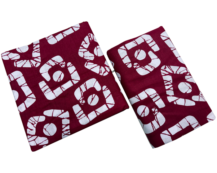 Ankara Wrapper Wax Print-Red and White