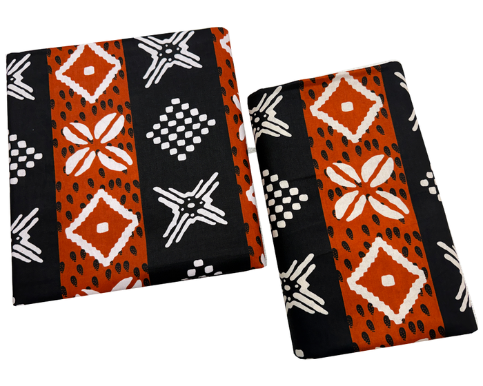 Ankara Wrapper Wax Print-Stone-Brick Black White