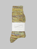 Anonymous Ism 5 Colour Mix Crew Socks Autumn Grass front