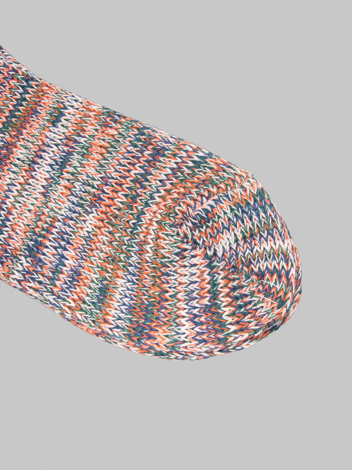 Anonymous Ism 5 Colour Mix Crew Socks Dark Orange