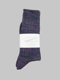 Anonymous Ism 5 Colour Mix Crew Socks Dark Violet - Redcast Heritage Co.