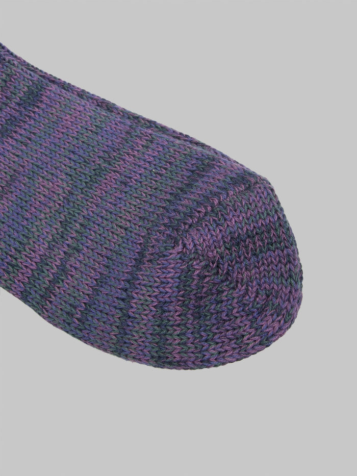 Anonymous Ism 5 Colour Mix Crew Socks Dark Violet - Redcast Heritage Co.