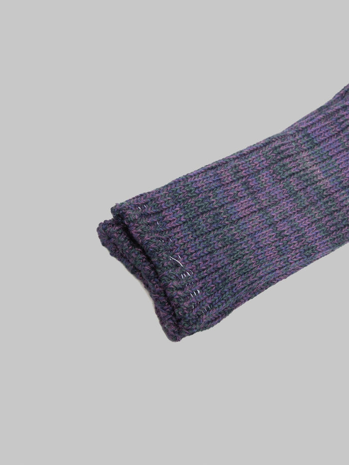 Anonymous Ism 5 Colour Mix Crew Socks Dark Violet - Redcast Heritage Co.