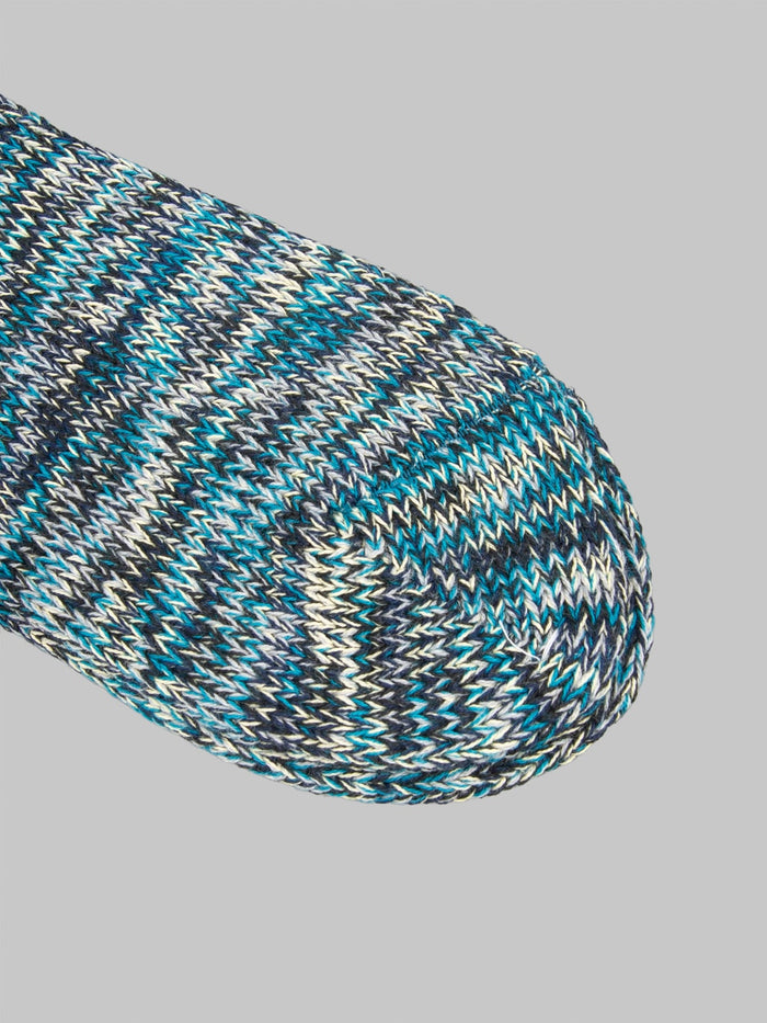 Anonymous Ism 5 Colour Mix Crew Socks Indigo - Redcast Heritage Co.