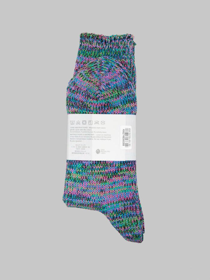 Anonymous Ism 5 Colour Mix Crew Socks Multicolour - Redcast Heritage Co.