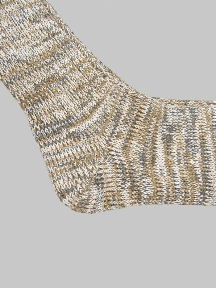 Anonymous Ism 5 Colour Mix Crew Socks Olive - Redcast Heritage Co.