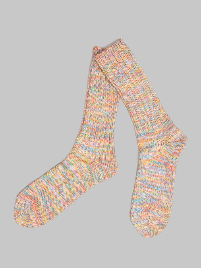 Anonymous Ism 5 Colour Mix Crew Socks Orange