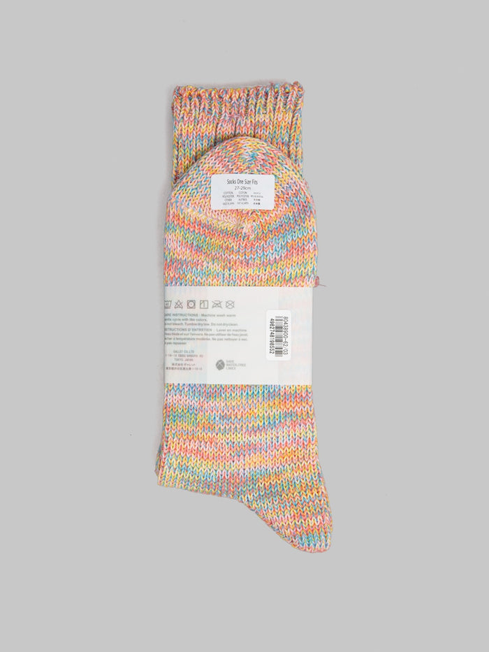 Anonymous Ism 5 Colour Mix Crew Socks Orange