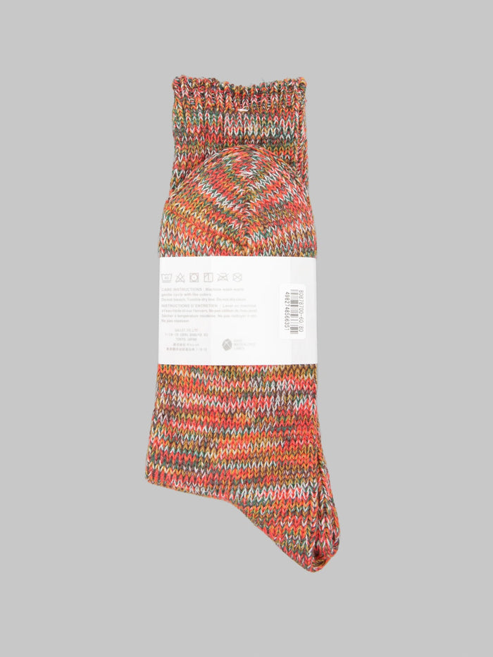 Anonymous Ism 5 Colour Mix Crew Socks Red back