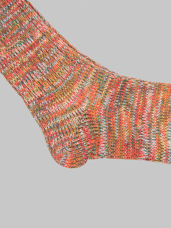 Anonymous Ism 5 Colour Mix Crew Socks Red heel
