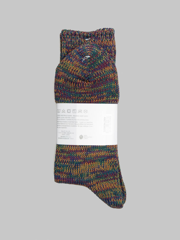 Anonymous Ism 5 Colour Mix Crew Socks Wine back
