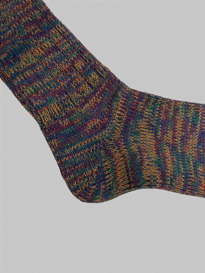 Anonymous Ism 5 Colour Mix Crew Socks Wine heel