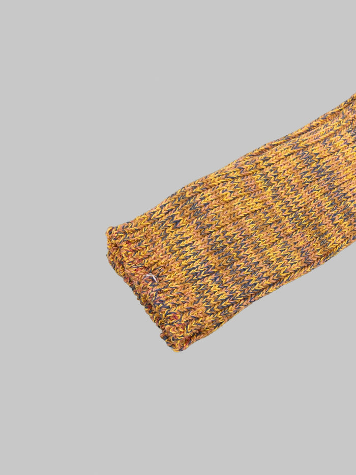 Anonymous Ism 5 Colour Mix Crew Socks Yellow - Redcast Heritage Co.
