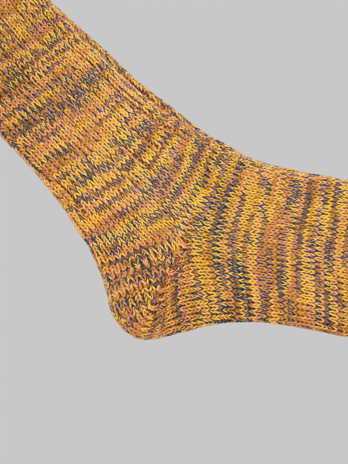 Anonymous Ism 5 Colour Mix Crew Socks Yellow - Redcast Heritage Co.