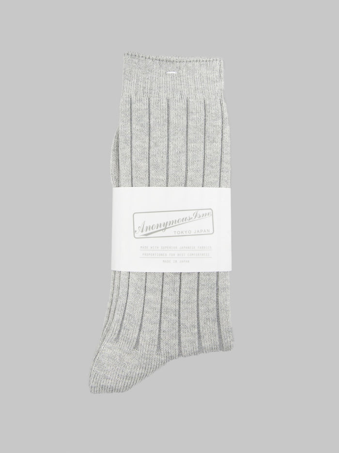 Anonymous Ism Bold Rib Crew Medium Grey front