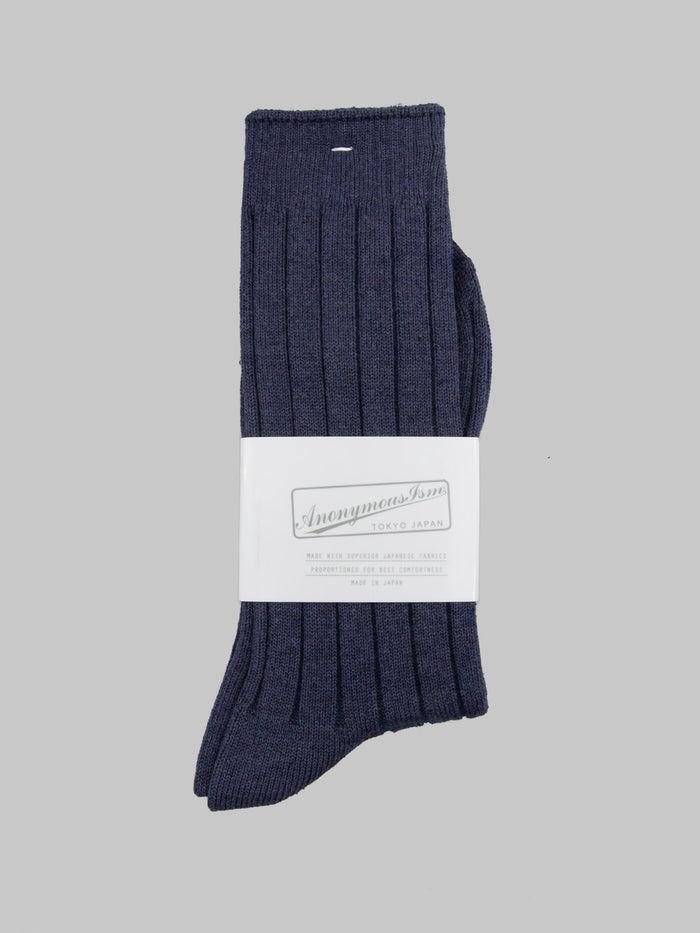 Anonymous Ism Bold Rib Crew Navy front