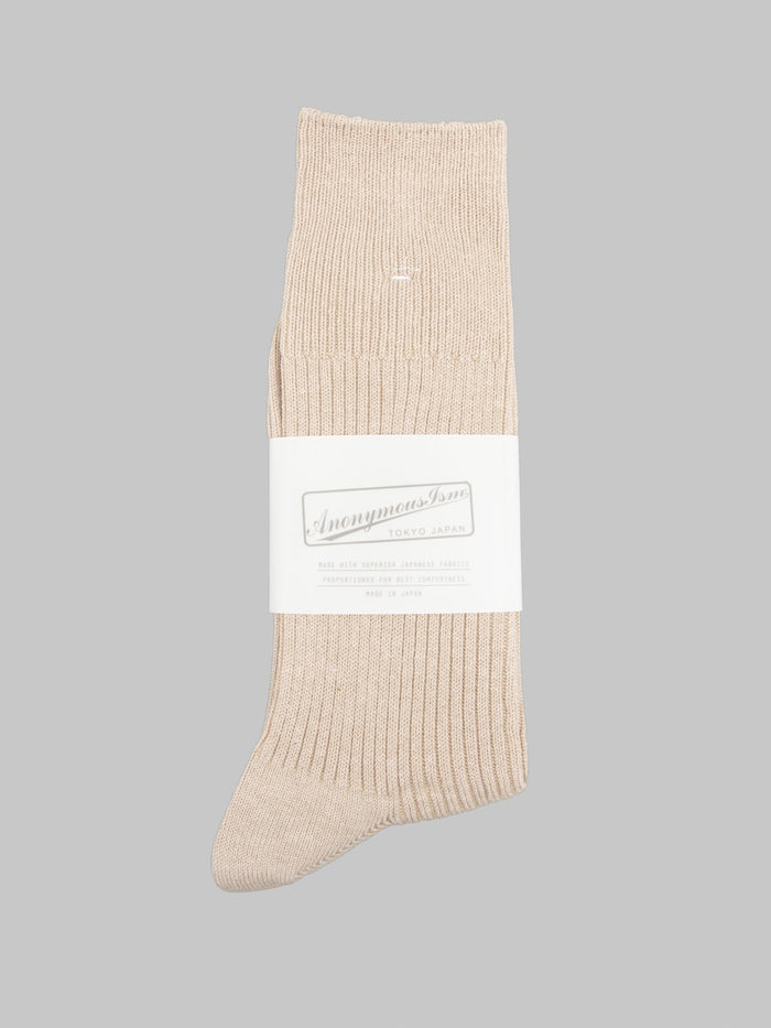 Anonymous Ism Brilliant Crew Socks Beige front