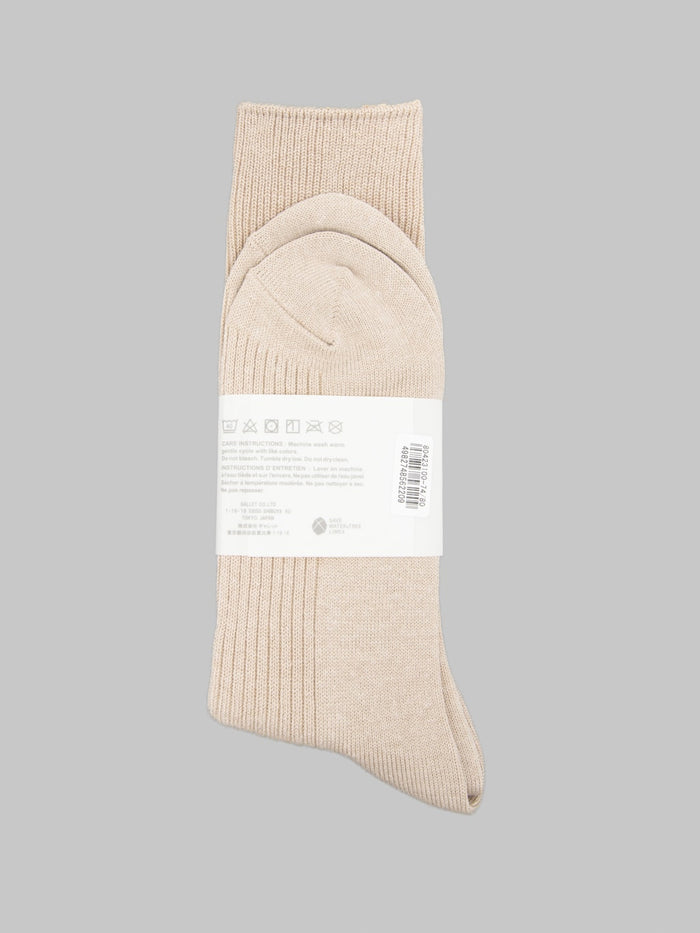 Anonymous Ism Brilliant Crew Socks Beige back