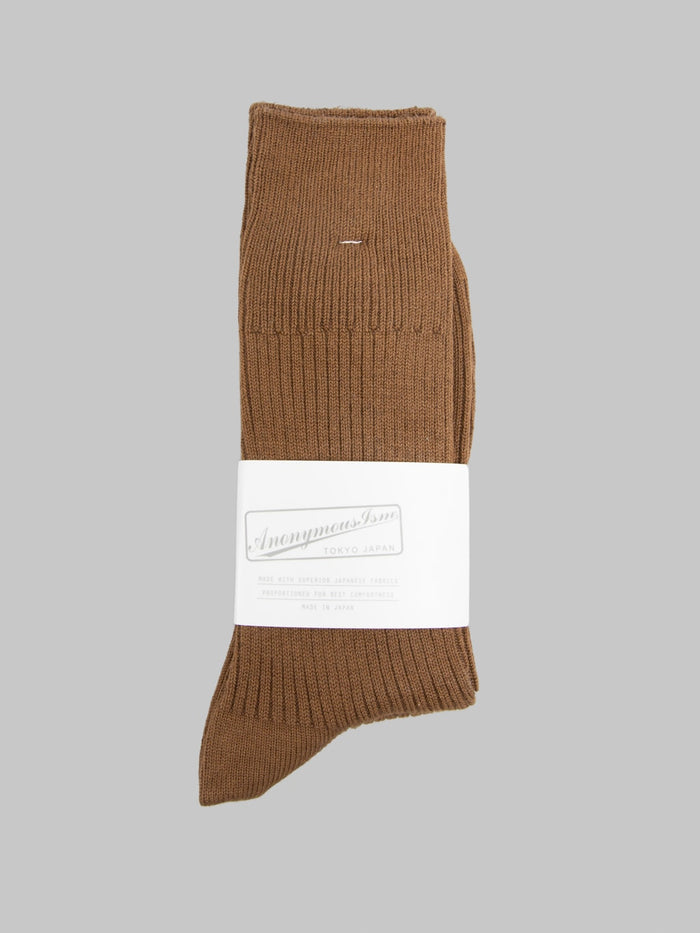 Anonymous Ism Brilliant Crew Socks Brown - Redcast Heritage Co.