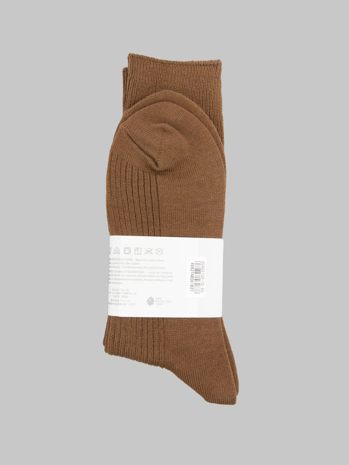 Anonymous Ism Brilliant Crew Socks Brown - Redcast Heritage Co.