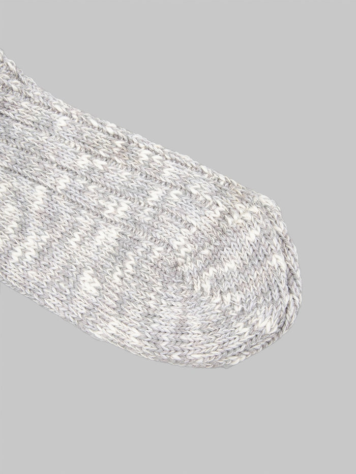 Anonymous Ism Classic Slub Crew Socks Medium Grey toe