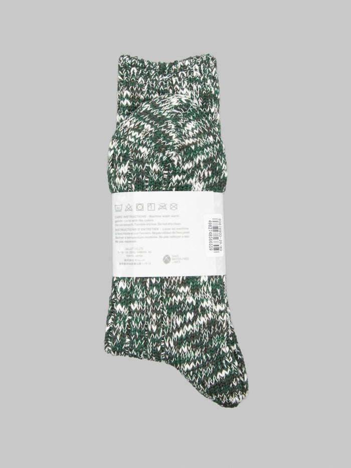 Anonymous Ism Classic Slub Crew Socks Moss back