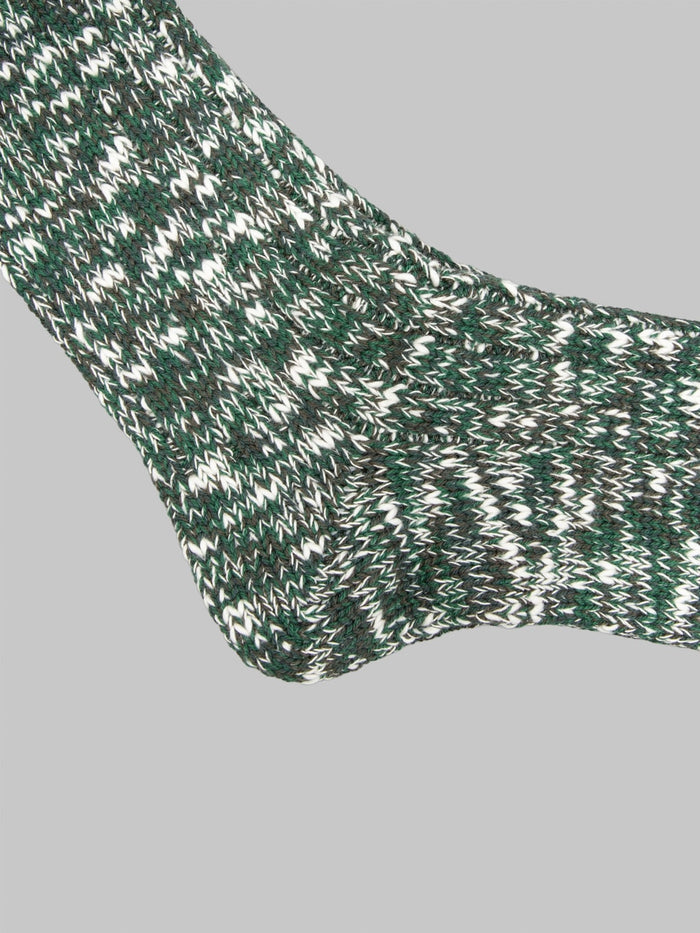 Anonymous Ism Classic Slub Crew Socks Moss heel