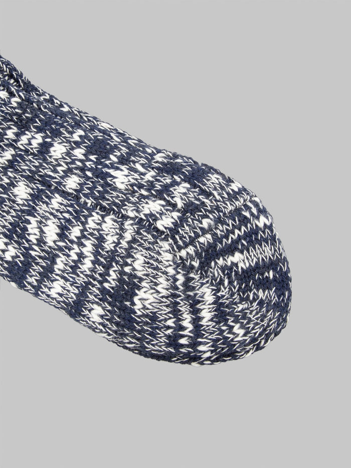 Anonymous Ism Classic Slub Crew Socks Navy toe