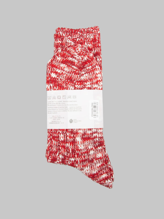Anonymous Ism Classic Slub Crew Socks Red back