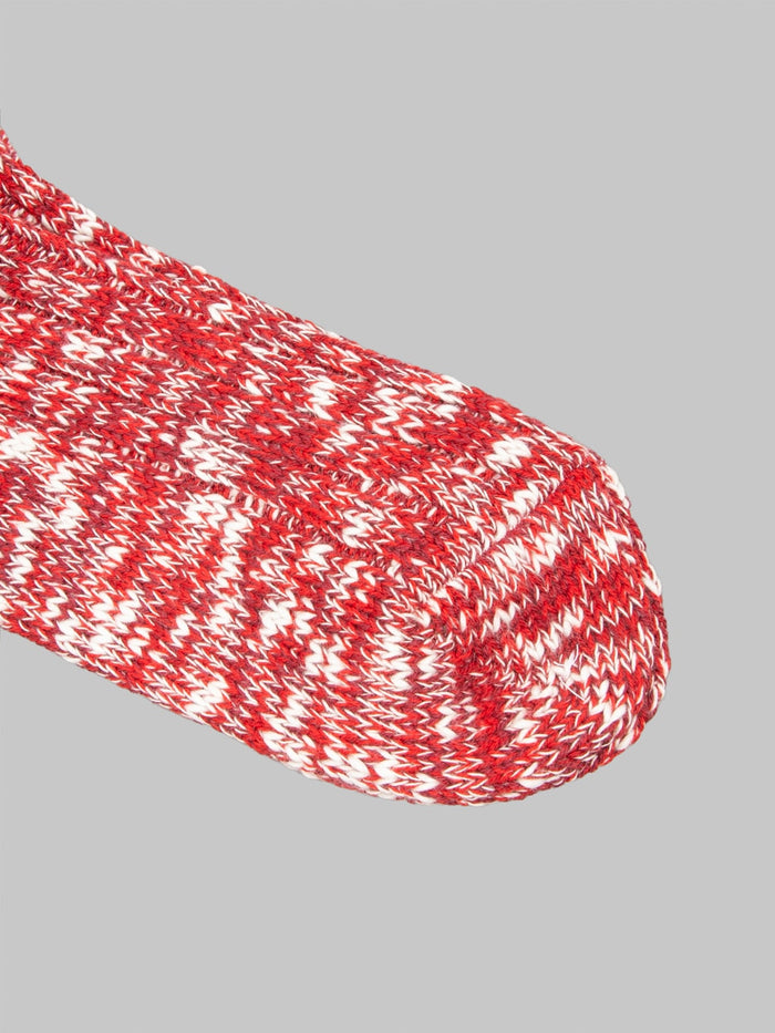 Anonymous Ism Classic Slub Crew Socks Red toe