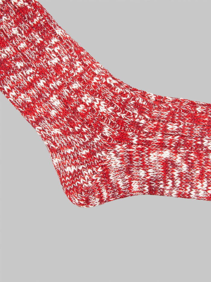 Anonymous Ism Classic Slub Crew Socks Red heel
