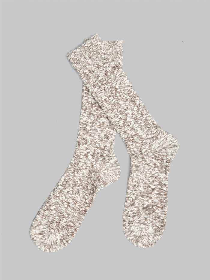 Anonymous Ism Light weight Slub Crew Socks Beige soft