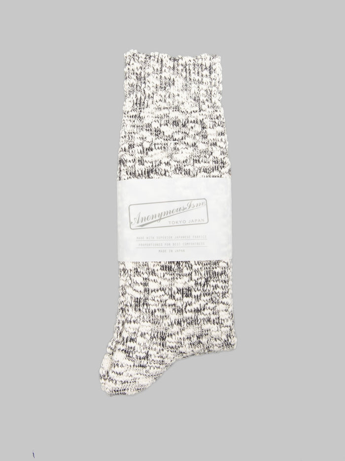 Anonymous Ism Light Weight Slub Crew Socks Black front