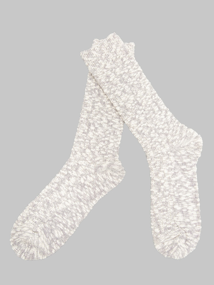 Anonymous Ism Light Weight Slub Crew Socks Medium Grey made in japan