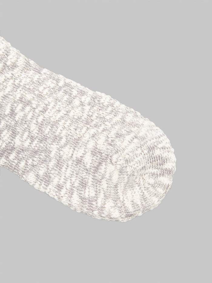 Anonymous Ism Light Weight Slub Crew Socks Medium Grey toe