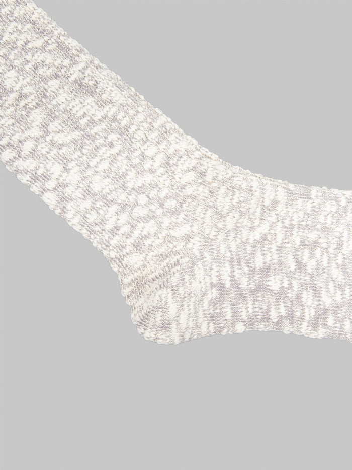 Anonymous Ism Light Weight Slub Crew Socks Medium Grey heel