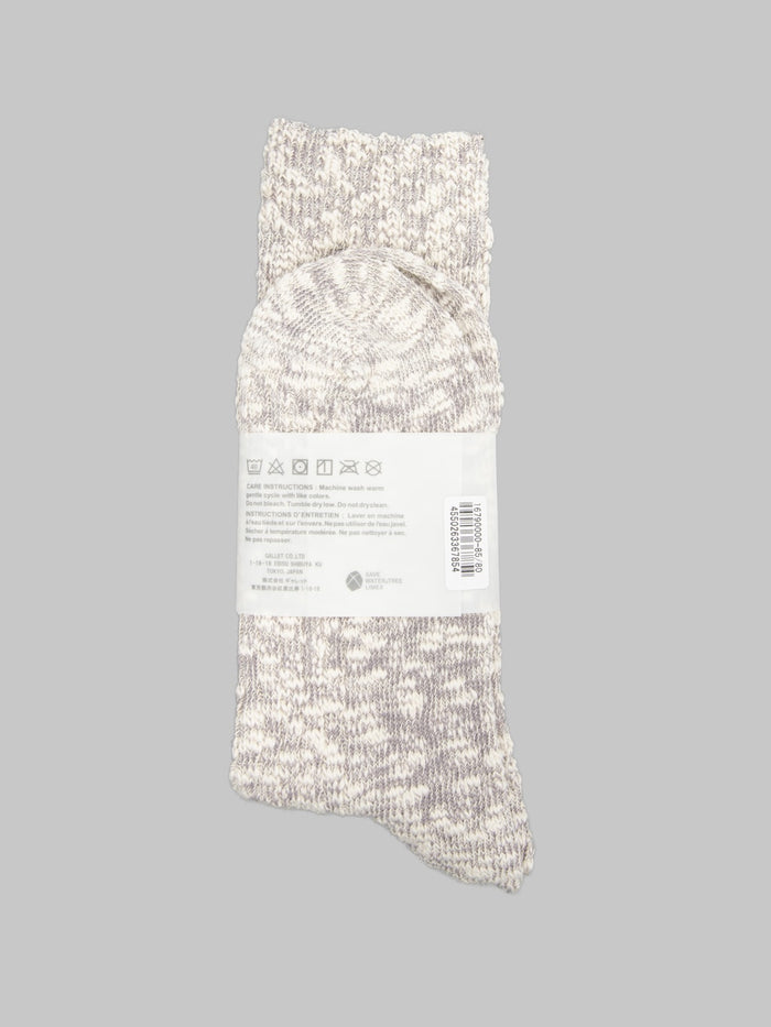 Anonymous Ism Light Weight Slub Crew Socks Medium Grey back