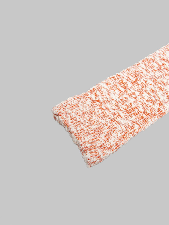 Anonymous Ism Light Weight Slub Crew Socks Teracotta hem