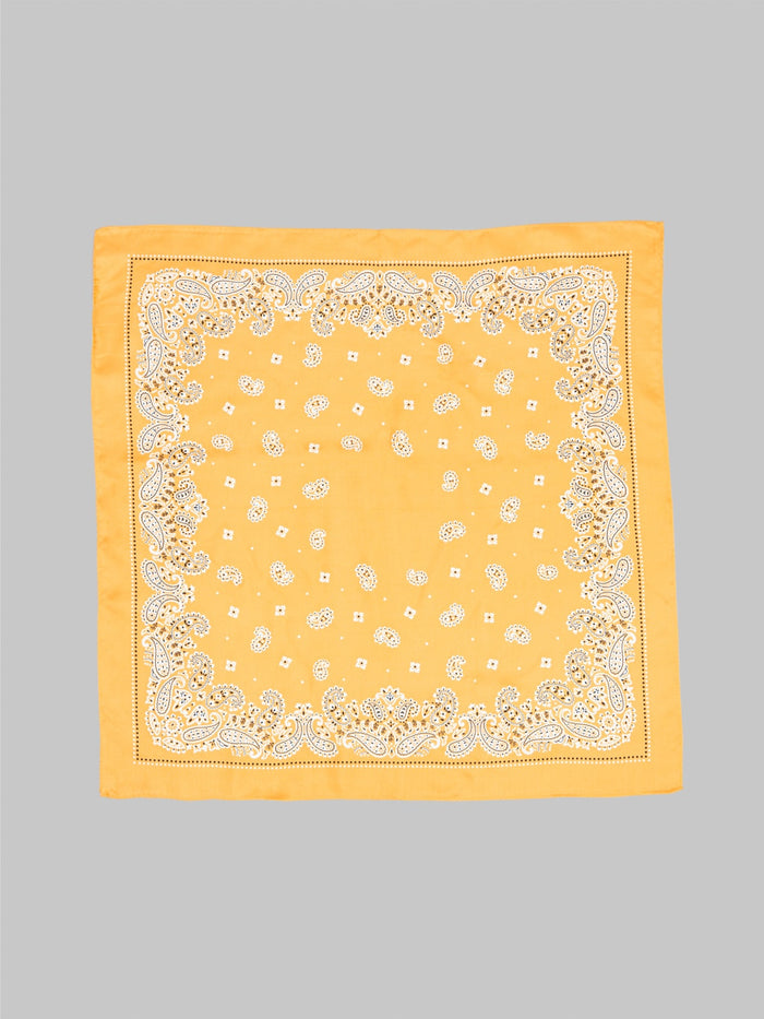 anonymous ism paisley and dots silk bandana yellow