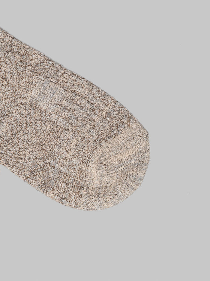 Anonymous Ism Sashiko Linen Crew Socks Beige toe